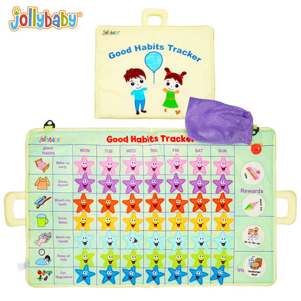 Good Habits Tracker - Washable Stick-On Puzzle Game for Toddler