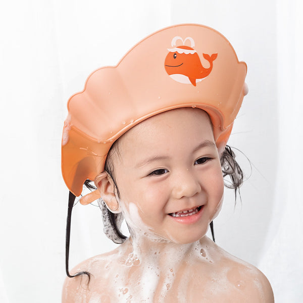 Adjustable Ear Protection Shampoo Cap  - Happy Whale