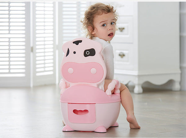 Non-Slip Portable Potty Training Toilet - Cute Cow