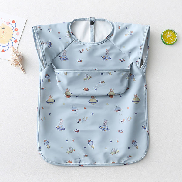 Short Sleeve Feeding Smock - Blue Space