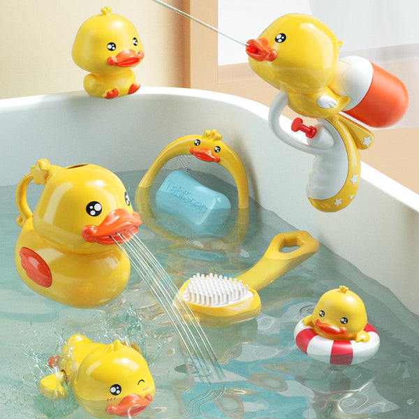 8 PCS Little Yellow Duck Bath Toys