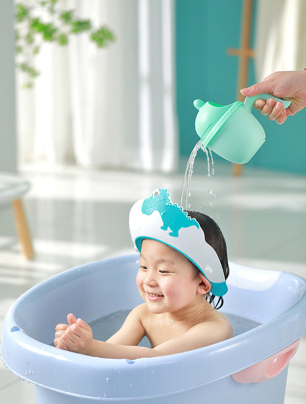 Adjustable Ear Protection Shampoo Cap - Dinosaur